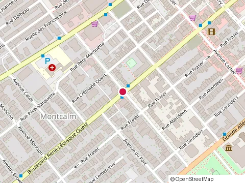Location of aux Deux Violons at 310 Boulevard René-Lévesque O, Québec