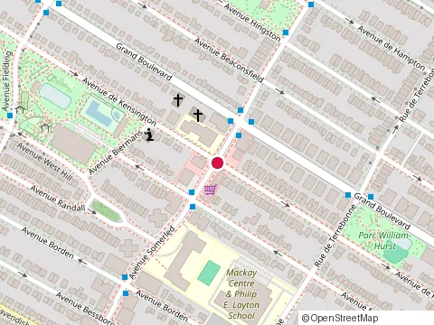 Location of B & M Restaurant at 6200 Avenue Somerled, Montréal