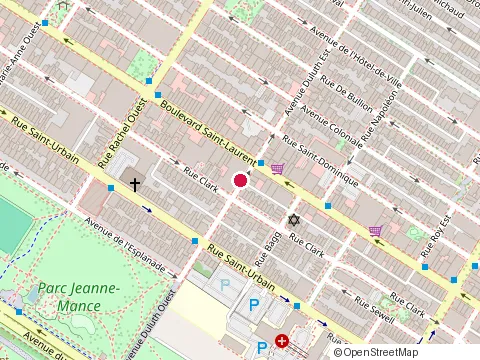 Location of Bar Suzanne at 20 Duluth Ave E, Montréal