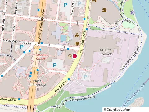Location of Barreau de l'Outaouais at 17 rue Laurier, Gatineau
