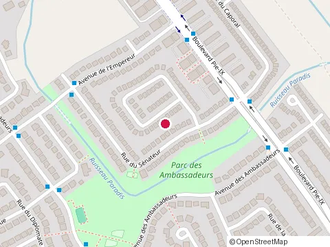 Location of Basili Construction at 3983 Rue du Senateur, Laval