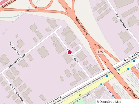 Location of Bellaluminium at 1215 avenue Godin, Laval