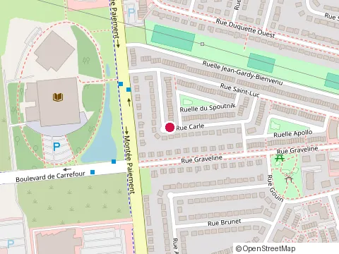 Location of Béton Martinick at 536 Rue Carle, Gatineau