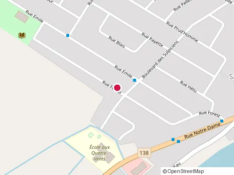 Location of Bibliotheque Municipale at 215 Rue des Loisirs, Saint-Sulpice