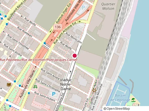 Location of Bibliothque Ts at 1100 Rue Notre-Dame O, Montréal