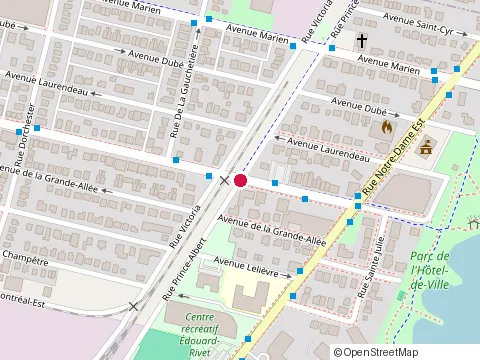 Location of Broadway Pizzeria at 34 avenue Broadway, Montréal-Est
