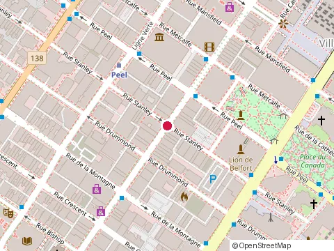 Location of Buffet Mandarin at 1240 Rue Stanley, Montréal