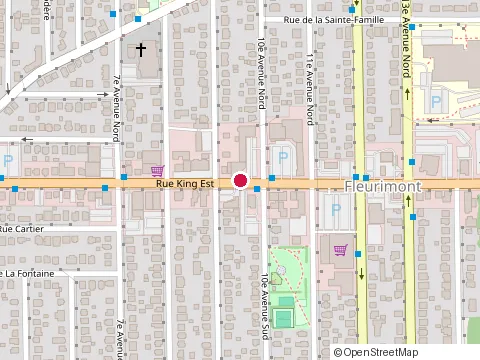 Location of Burger King at 736 Rue King E, Sherbrooke