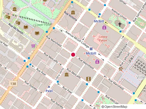 Location of Burns&Wilcox at 2000 Rue Mansfield, Montréal