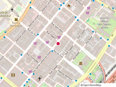 Location of Cabaret Berlin at 1982 St Catherine St E, Montréal