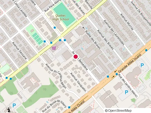 Location of Café la Maison Smith Belvédère at 1015 Avenue Belvédère, Québec
