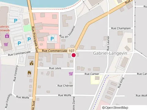 Location of Cafe Resto Bernard l'Heureux at 229 Rue Commerciale, Maniwaki