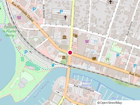 Location of Café St-Michel at 503 Rue Principale O, Magog