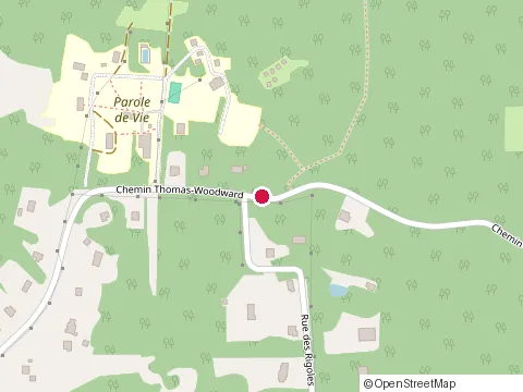 Location of Camp Parole de Vie Bethel at 1175 chemin Thomas-Woodward, Sherbrooke