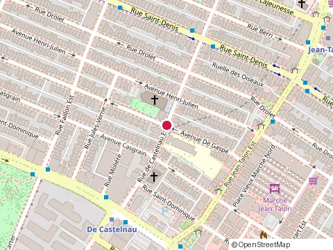 Location of Casserole Kréole at 151 R. de Castelnau E, Montréal