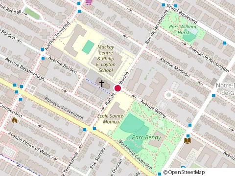 Location of Centre Benny at 6440 Rue de Terrebonne, Montréal