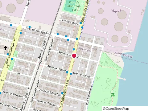 Location of Centre de Danse Cournoyer at 9619 Rue Notre-Dame E, Montréal