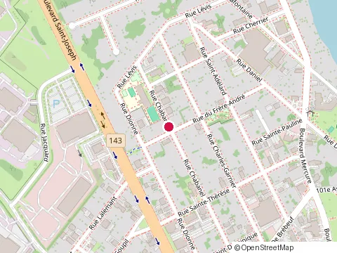 Location of Chabanel Ecole at 1050 Rue Chabanel, Drummondville