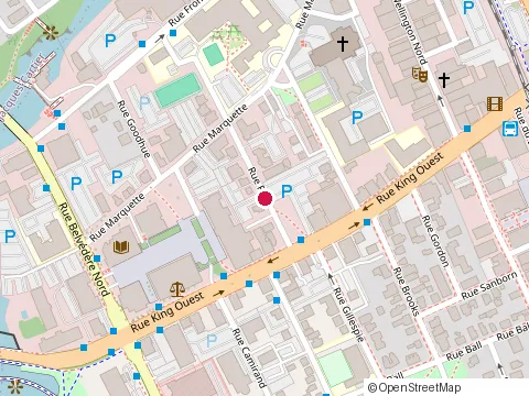 Location of Champigny Mathieu Dr at 91 Rue Peel Bureau 100, Sherbrooke