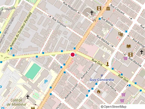 Location of Chateau Grosvenor at 10-1610 Rue Sherbrooke O, Montréal