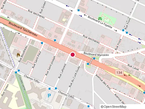 Location of Chez la Mere Jo at 1400 boulevard Taschereau, LeMoyne