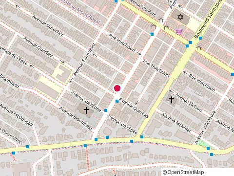 Location of Chez Leveque at 1030 avenue Laurier O, Outremont