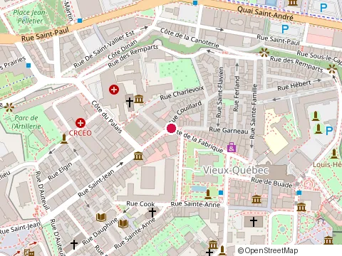 Location of Chez Temporel at 25 Rue Couillard, Québec