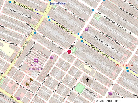 Location of Chez Tousignant at 6956 Rue Drolet, Montréal