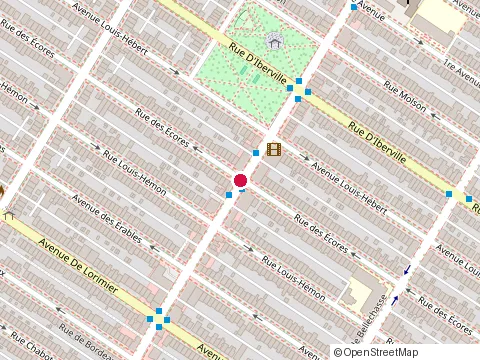 Location of Cinéma Beaubien at 2396 Rue Beaubien Est, Montréal