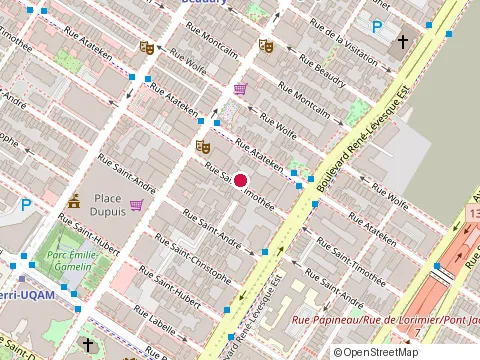 Location of Circus Afterhours at 917 St Catherine St E, Montréal
