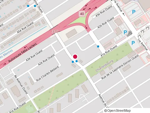 Location of Clinique Georges Morisset at 4100 3E Av O, Québec