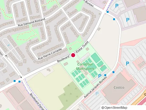 Location of Club Tomahawk at 3002 Jacques-Bureau Avenue, Laval
