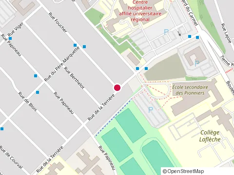 Location of College Crack at 3090 Rue Foucher, Trois-Rivières