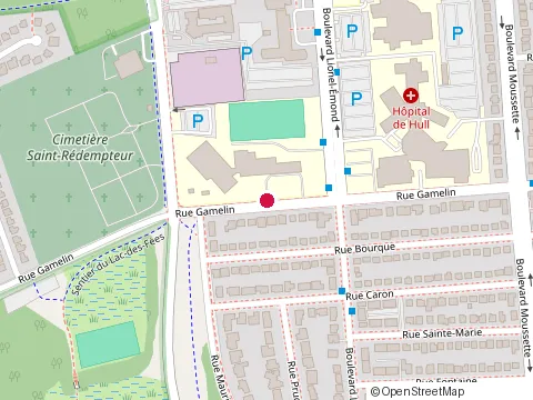 Location of Collège Nouvelles Frontières at 250 Rue Gamelin, Gatineau
