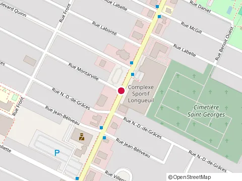Location of Complexe Sportif Longueuil at 550 Boulevard Curé-Poirier O, Longueuil