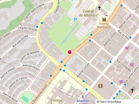 Location of Condominium le Belmont at 2333 Rue Sherbrooke O, Montréal
