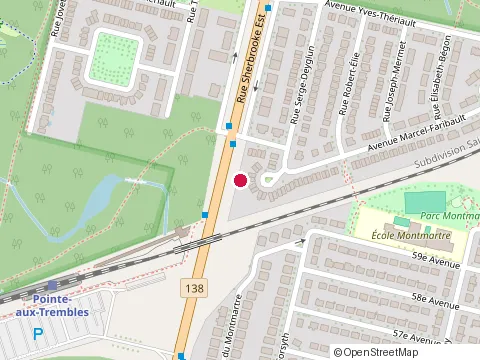 Location of Constructions Eugene Rodrigue at 3964 avenue Marcel-Faribault, Montréal