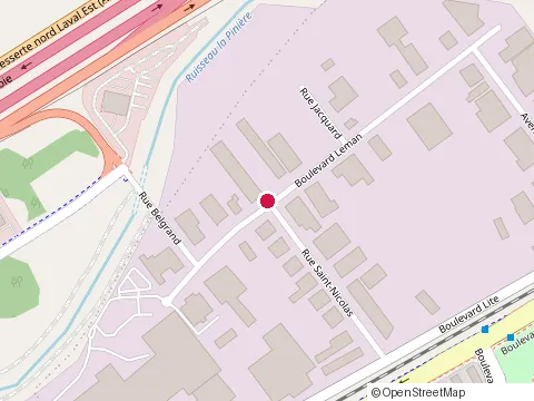 Location of Constructions Raymond Lacasse at 1260 Rue Saint-Nicolas, Laval