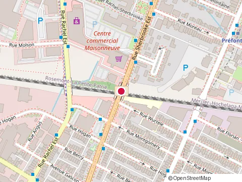 Location of Coop Cvm at 2850 rue Sherbrooke E, Montréal