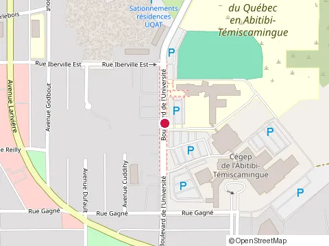 Location of Coop de l'Uqat at 445 boulevard de l'Université, Rouyn-Noranda