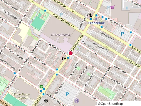 Location of Cooperative de Travail Touski at 2361 Rue Ontario E, Montréal