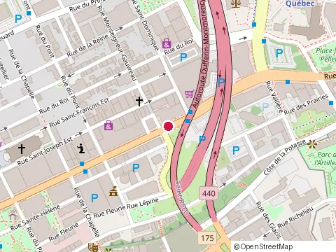 Location of Cote Fleury Inc at 810 Charest Blvd, Qubec