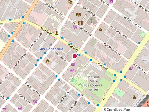 Location of Dagwoods Sandwiches & Salades at 1627 Rue Sainte-Catherine O, Montréal