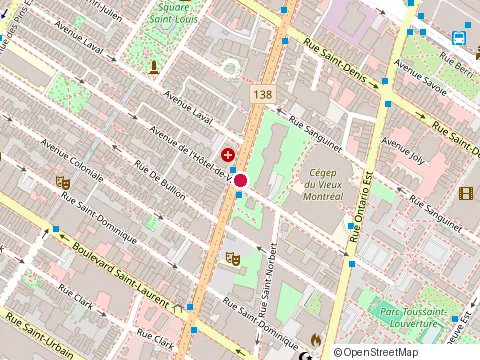 Location of Danse A la Carte at 205 Rue Sherbrooke O, Montréal