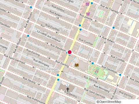 Location of Darling Bowling at 3350 Rue Ontario E, Montréal