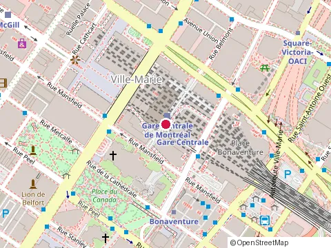 Location of Deli Planet at 895 Rue de la Gauchetière O, Montréal