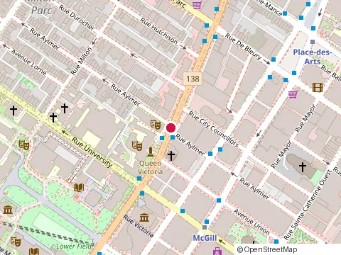 Location of Détail Québec at 550 Rue Sherbrooke O, Montréal