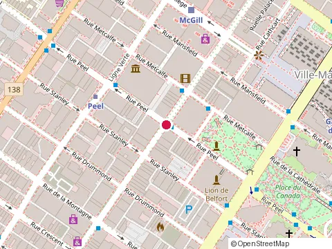 Location of Distribution Medic 2000 Inc at 1206 Rue Peel, Montréal