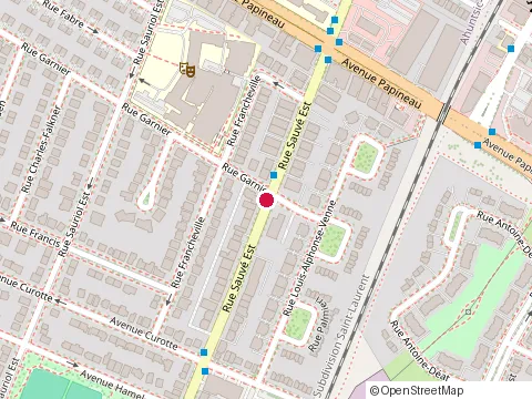 Location of École au Jardin Bleu at 1690 Rue Sauvé Est, Montréal