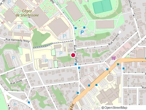 Location of Ecole d'Administration de Secrétariat et d'Informatique de Sherbrooke at 265 Rue du Parc, Sherbrooke